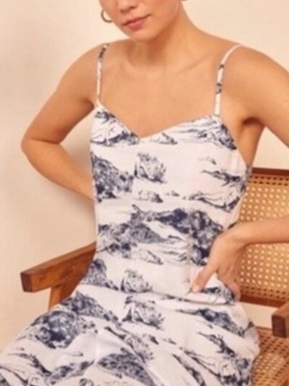 Reformation XL Giselle Linen dress in Covina Print.